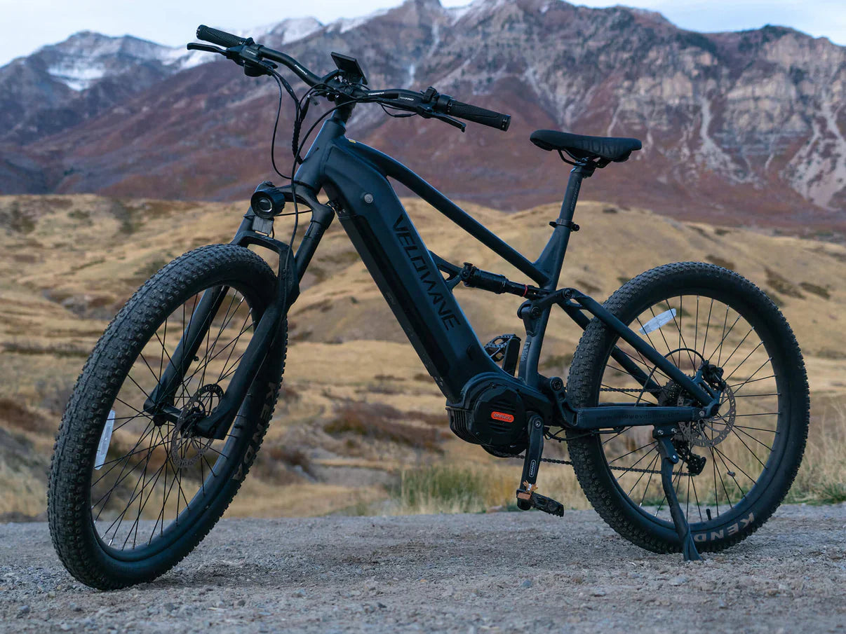Full Suspension E-Bikes: VELOWAVE FOREST XM Full Suspension Mountain Bike Electric Bike