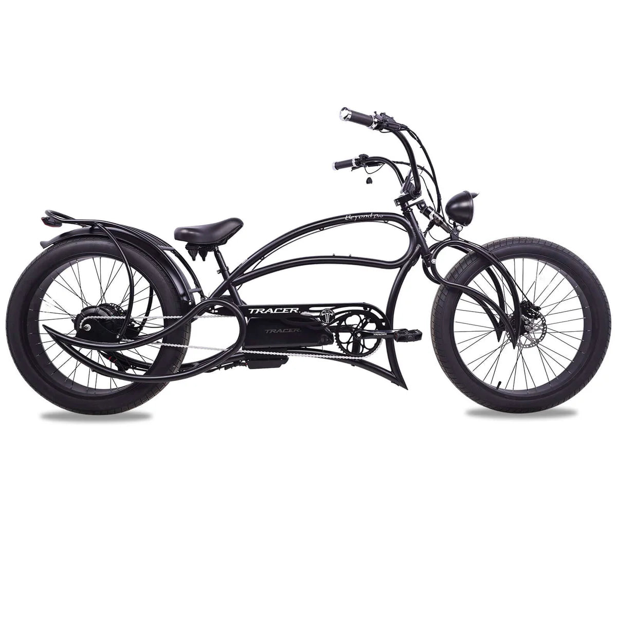 TRACER BEYOND PRO 800W Classic Stretch Chopper Electric Cruiser Bike