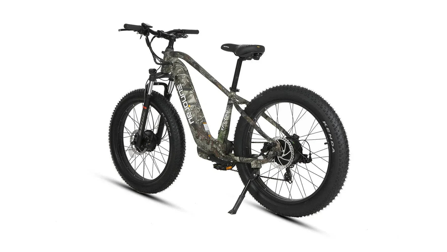 Electric bike with dual motor system designed for enhanced off road performance and durability
