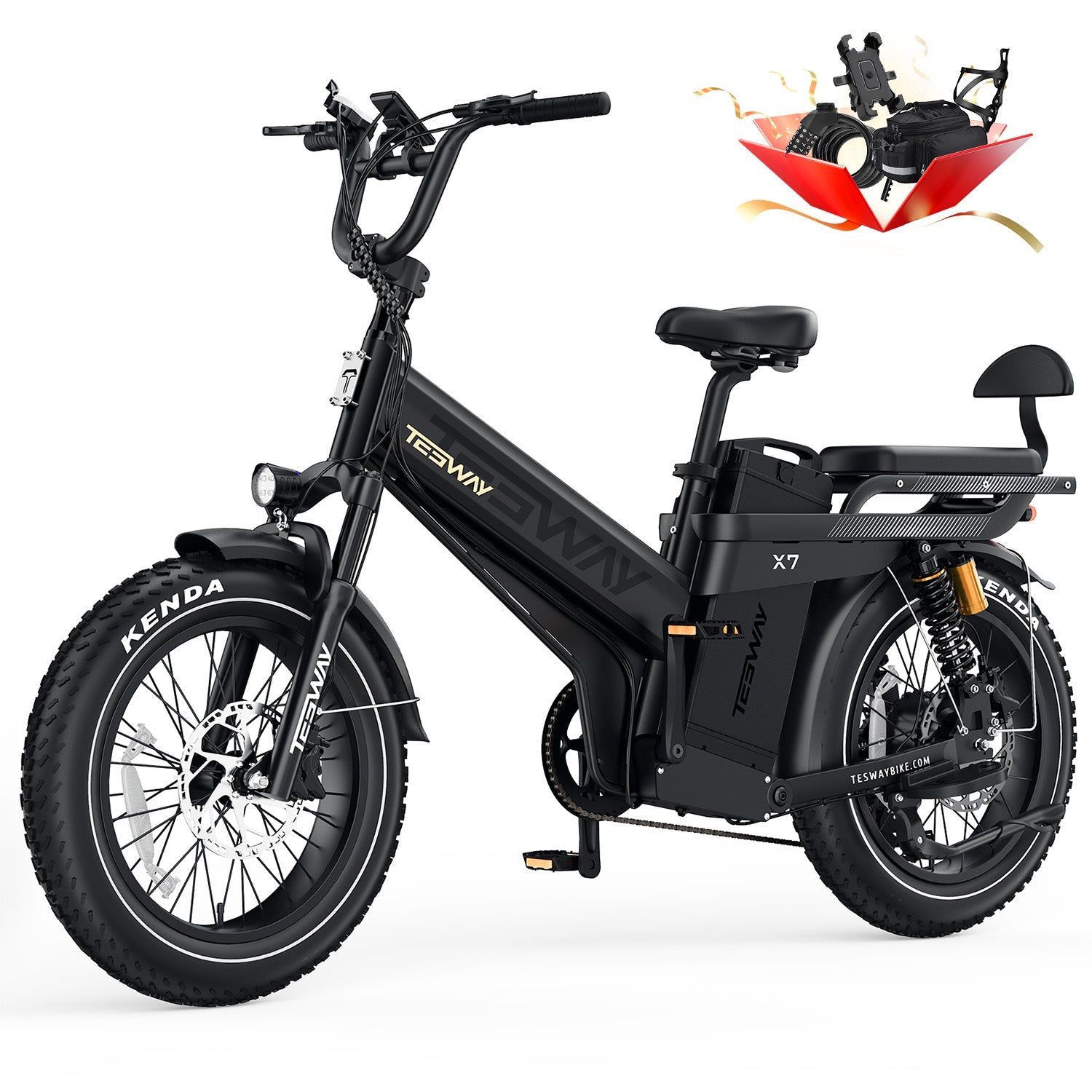 TESWAY X7 PRO 48V 60Ah 200 Miles Long-Range Cargo Ebike