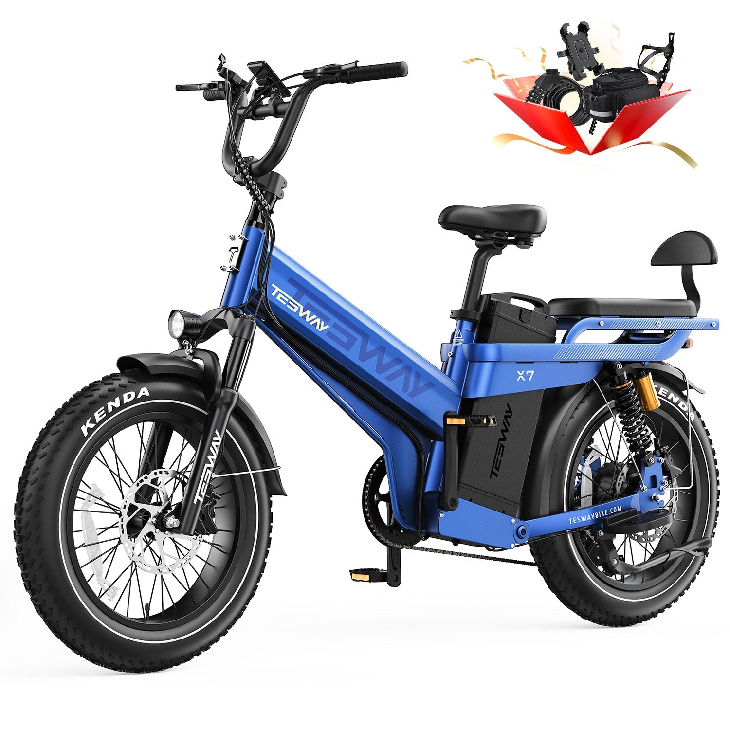 TESWAY X7 PRO 48V 60Ah 200 Miles Long-Range Cargo Ebike