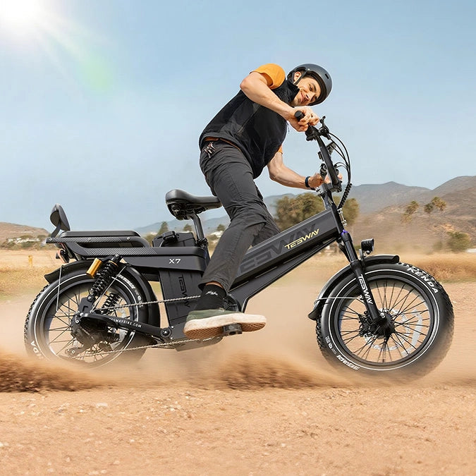 TESWAY X5 PRO Step Thru Cargo E-Bike | Family Friendly