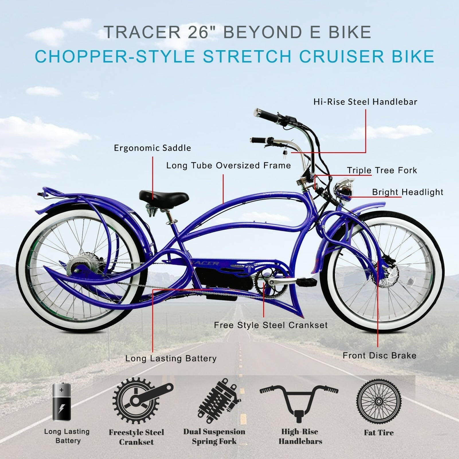 Electric Beach Cruiser Bike