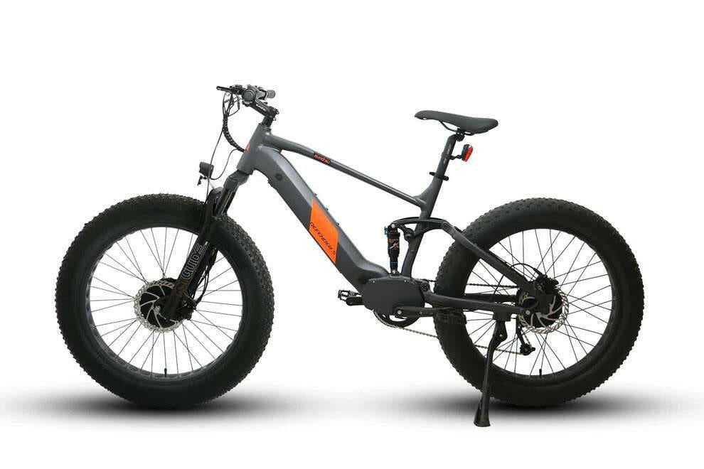 Full Suspension electric bike equipped with Dual Motor for enhanced performance and superior ride comfort