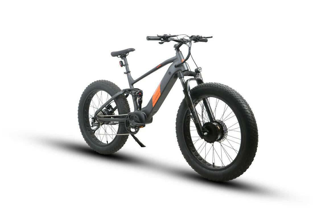 Full Suspension electric bike equipped with Dual Motor for enhanced performance and superior ride comfort