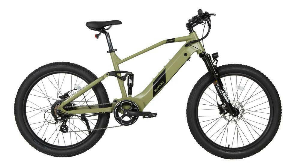 EUNORAU DEFENDER electric bike with full suspension designed for long-range rides, offering durability and comfort