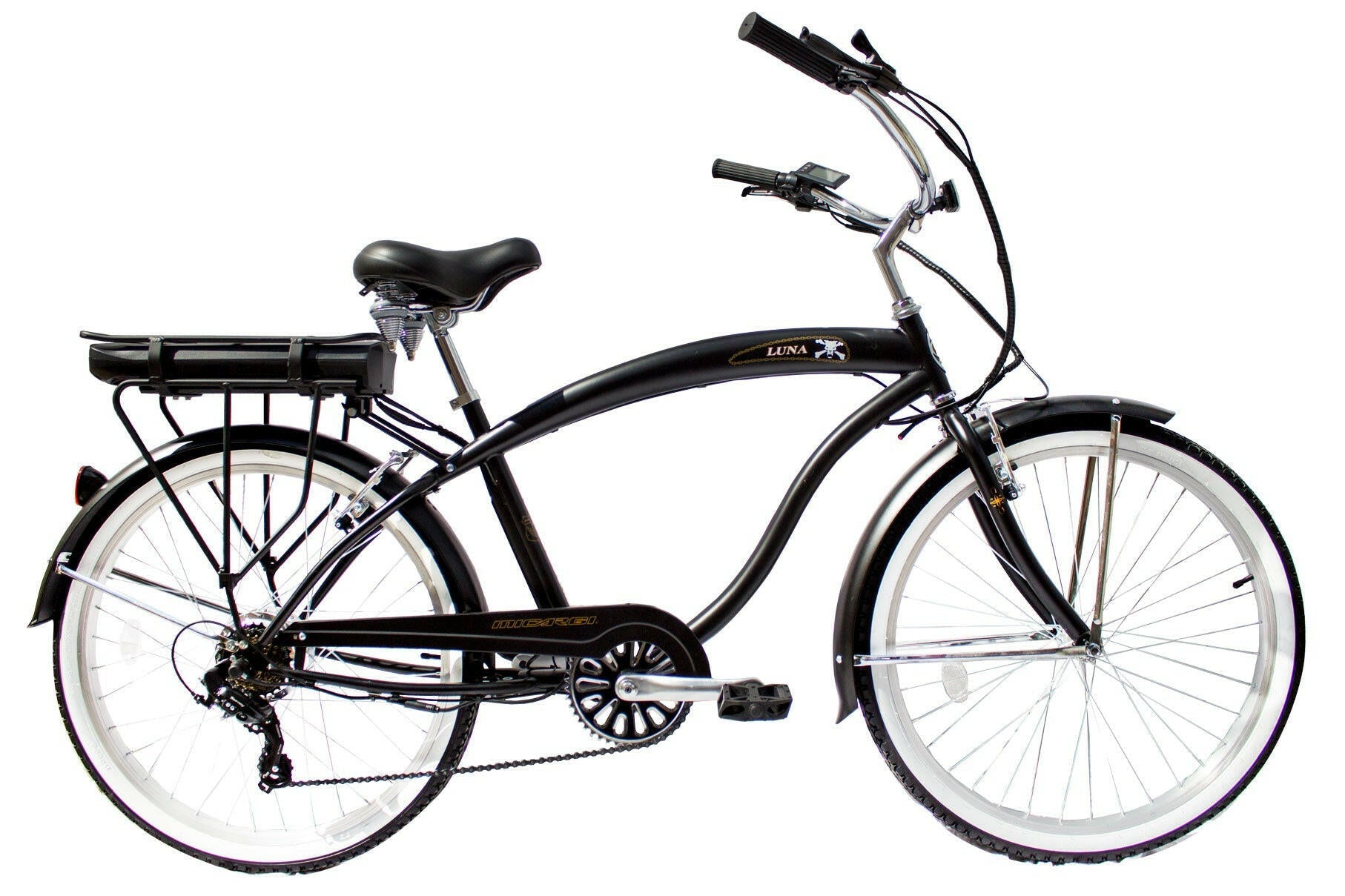 Sleek electric cruiser bike with modern design ideal for eco-friendly urban commuting and leisure rides