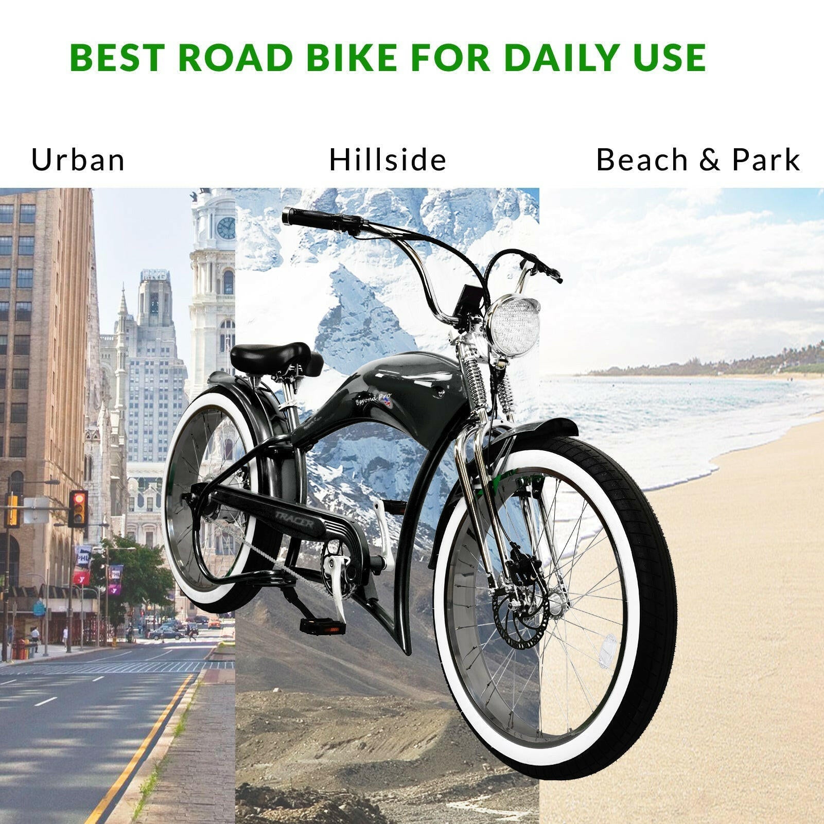 Electric Cruiser Bike by EV Power Rides showcasing sleek design and powerful performance for eco-friendly commuting.
