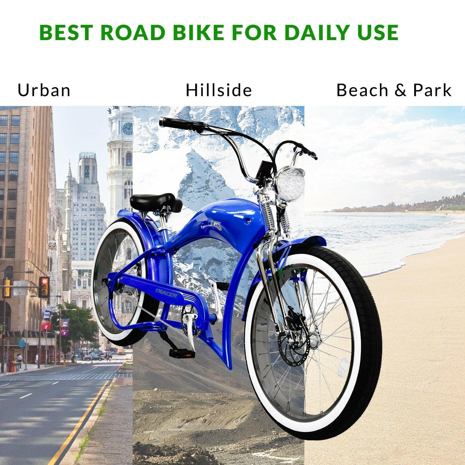 Electric Cruiser Bike by EV Power Rides showcasing sleek design and powerful performance for eco-friendly commuting.