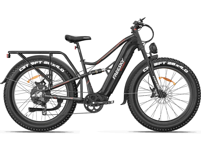 Electric bike featuring a fat tire design, all terrain capability, powered by a 1000w motor for superior performance.