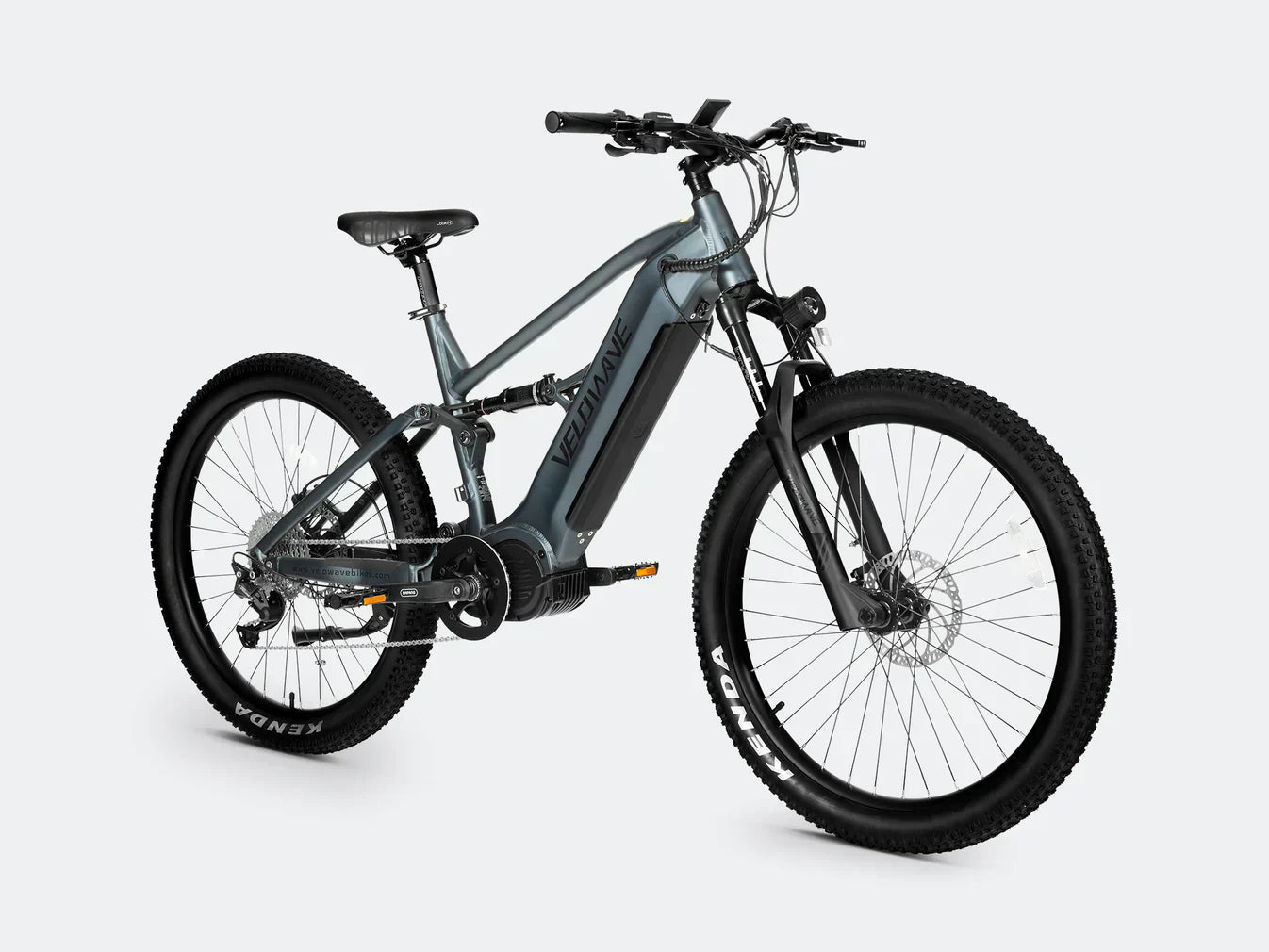 Electric full suspension mountain bike designed for optimal performance on rugged terrains.