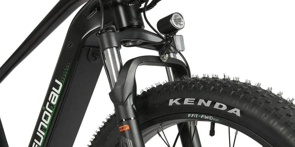 Electric bike with dual motor system designed for enhanced off road performance and durability