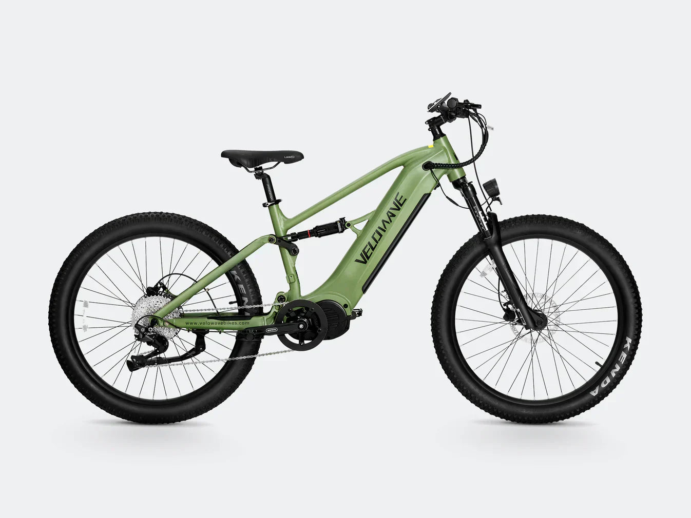 Electric full suspension mountain bike designed for optimal performance on rugged terrains.