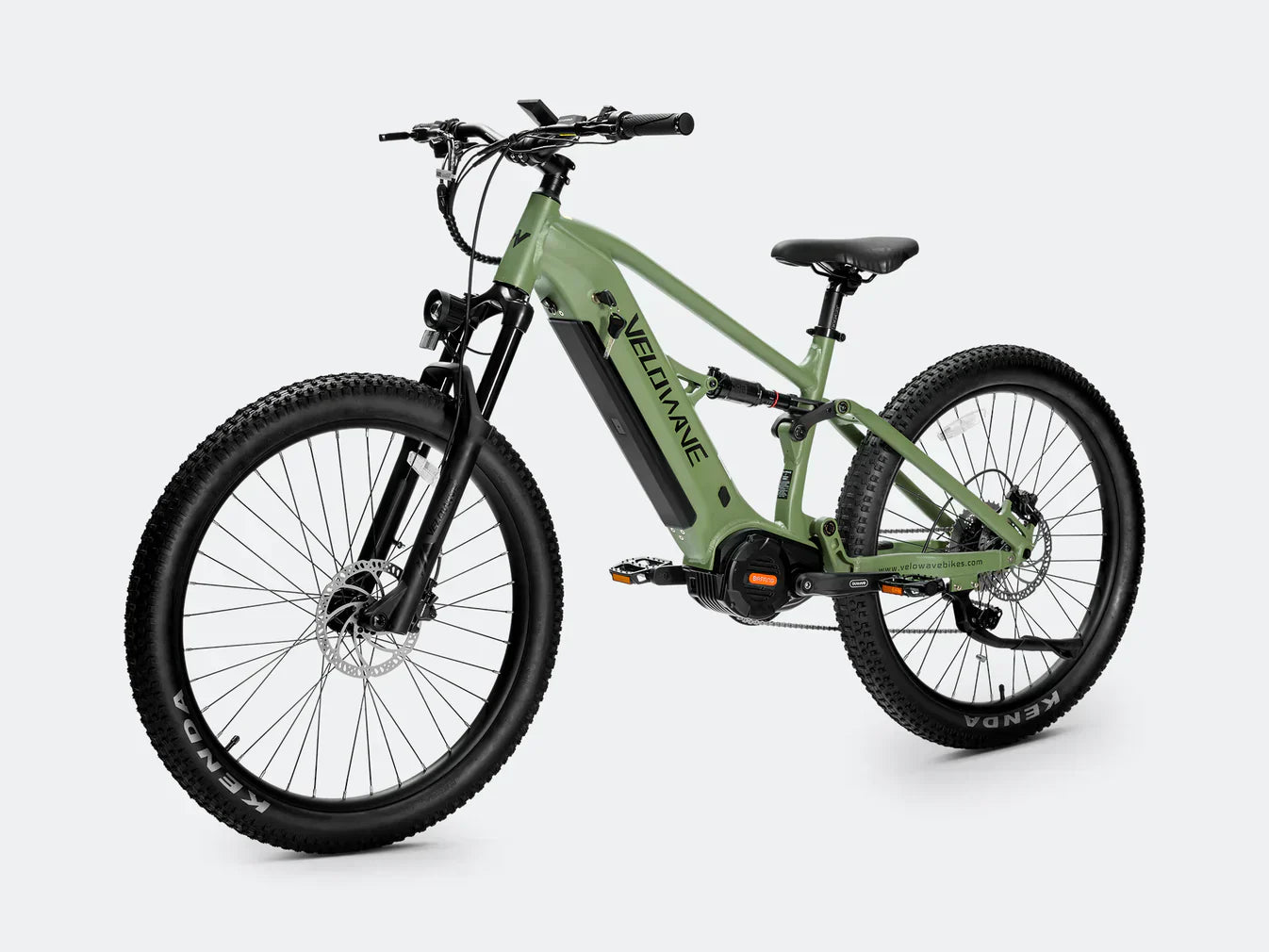 Electric full suspension mountain bike designed for optimal performance on rugged terrains.