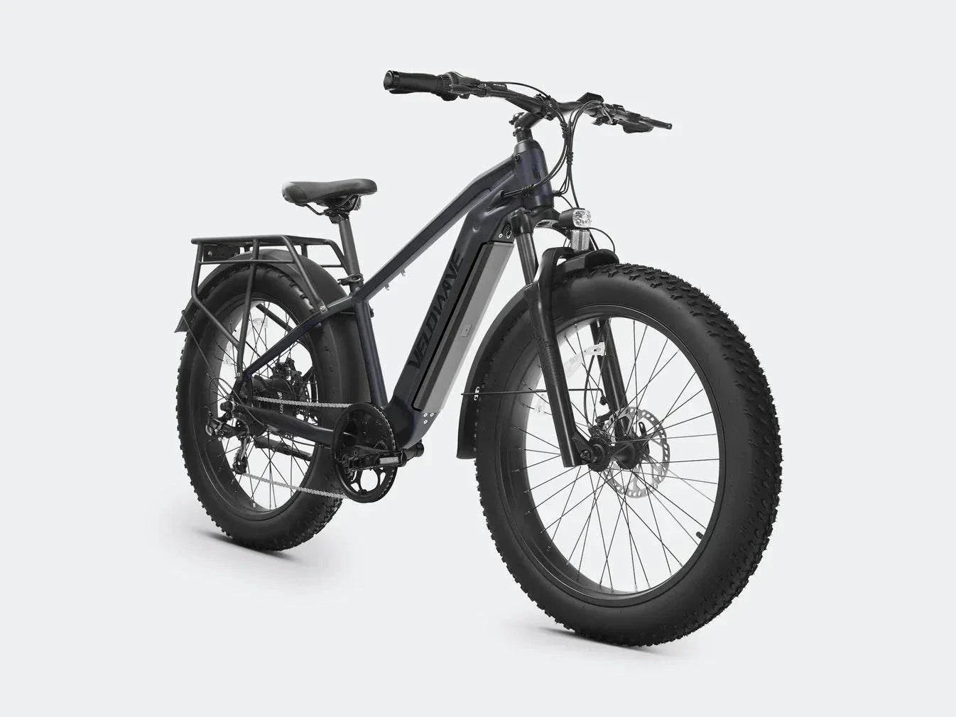 Fat tire electric bike with step thru design, ideal for comfortable and versatile riding on various terrains