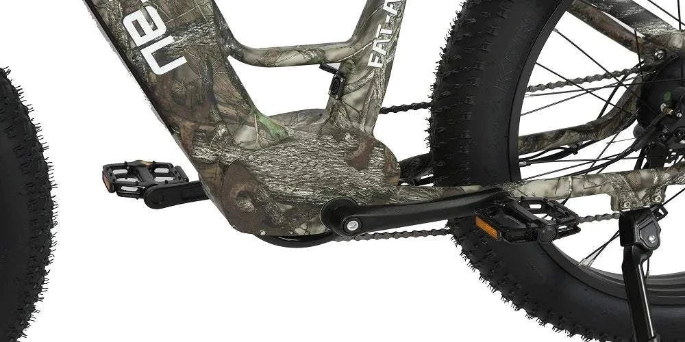 Electric bike with dual motor system designed for enhanced off road performance and durability