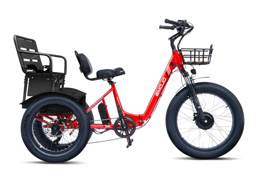 EMOJO BISON PRO Urban Cruiser Electric Trike/Tricycle - 750W Cargo Door Dash Passenger Seat