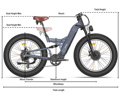 FREESKY CYCLE WARRIOR PRO M-530 Dual-motor all terrain Electric Bike